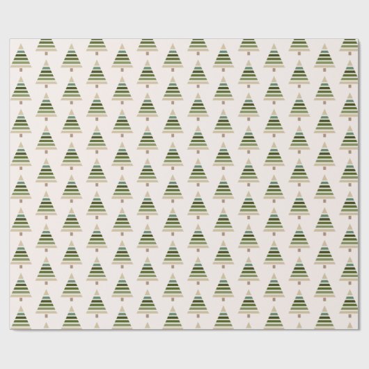Minimale moderne Abstracte kerstboom Cadeaupapier (Vlak)