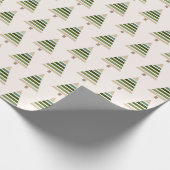 Minimale moderne Abstracte kerstboom Cadeaupapier (Hoek)