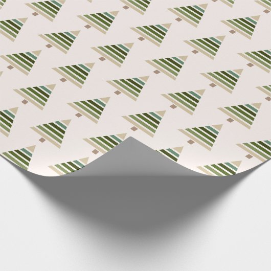 Minimale moderne Abstracte kerstboom Cadeaupapier (Hoek)