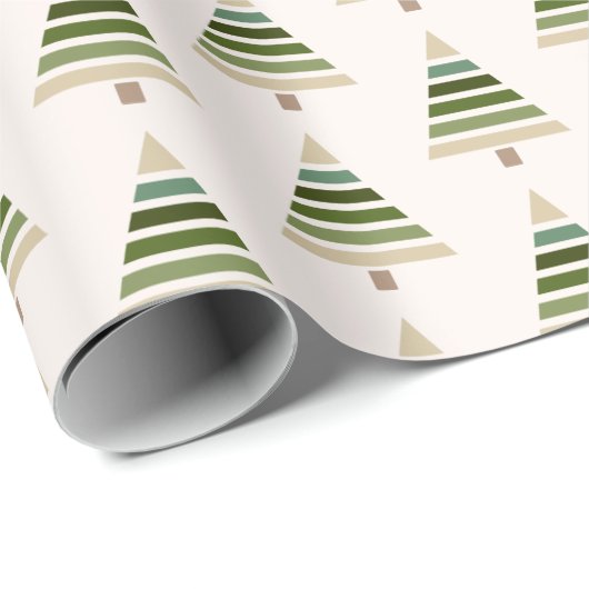 Minimale moderne Abstracte kerstboom Cadeaupapier (Rol Hoek)