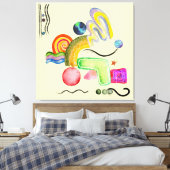Minimale moderne Abstracte kunst Canvas Afdruk (Insitu (Slaapkamer))