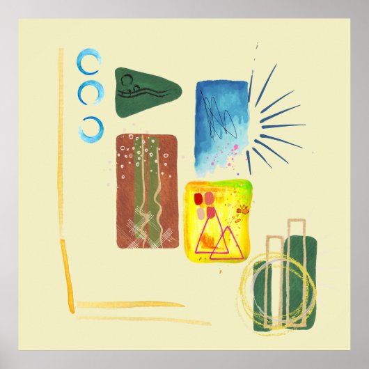 Minimale moderne Abstracte kunst Poster (Voorkant)