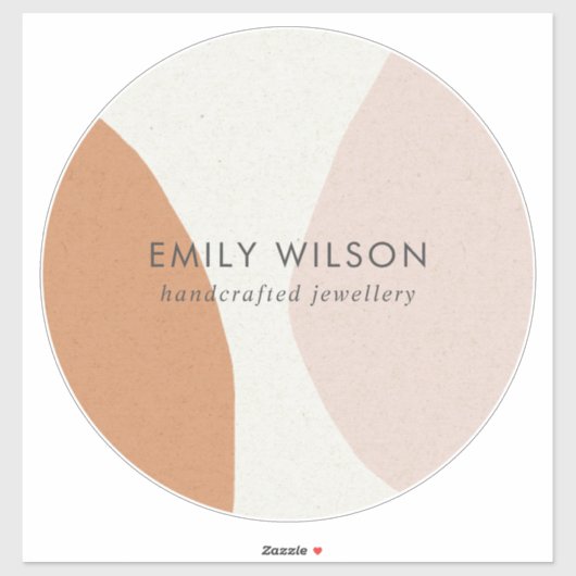 Minimale moderne Abstracte roest blush kunst Sticker (Vel)