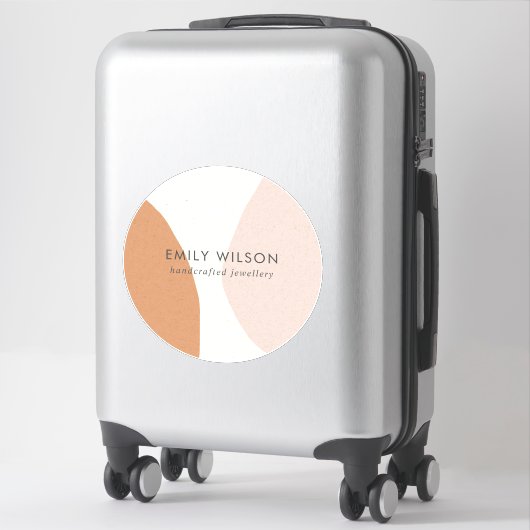 Minimale moderne Abstracte roest blush kunst Sticker (Koffer)