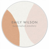 Minimale moderne Abstracte roest blush kunst Sticker (Voorkant)