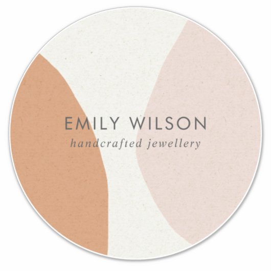 Minimale moderne Abstracte roest blush kunst Sticker (Voorkant)