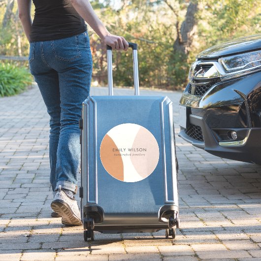 Minimale moderne Abstracte roest blush kunst Sticker (Koffer Insitu)