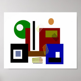 Minimale moderne Abstracte vormen Poster