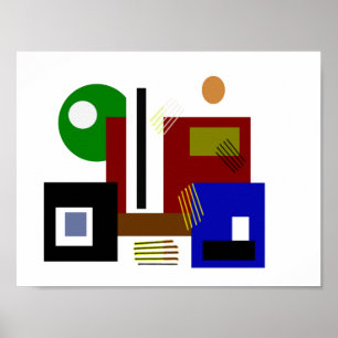 Minimale moderne Abstracte vormen Poster