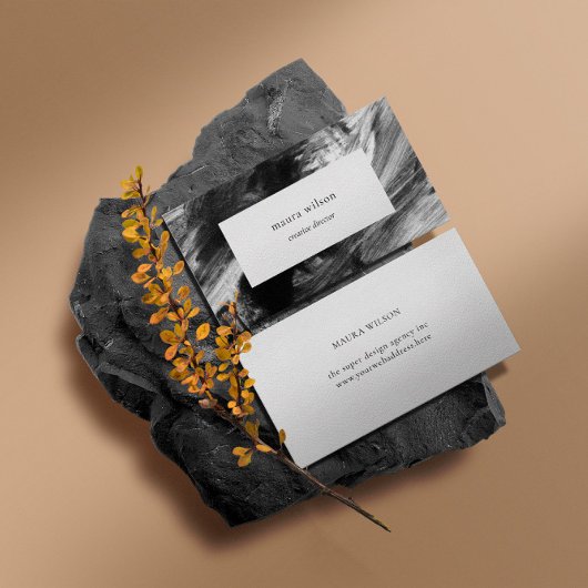 Minimale moderne Abstracte zwart-witverf Visitekaartje