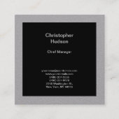 Minimale moderne Abstracte zwarte grijs Vierkante Visitekaartje (Voorkant)