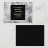 Minimale moderne Abstracte zwarte grijs Visitekaartje (Voorkant / Achterkant)