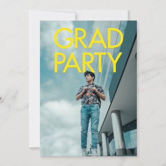 Minimale moderne Afstudeerder Typografie Blode Koe Kaart (Voorkant)