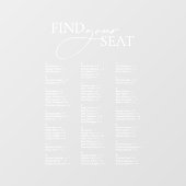 Minimale moderne alfabetische bruiloft zitgrafiek raamsticker (Vel)