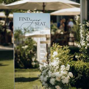 Minimale moderne alfabetische bruiloft zitgrafiek raamsticker