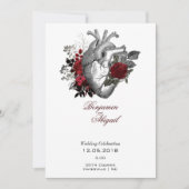 Minimale moderne anatomie-gothic Heart Floral Kaart (Voorkant)