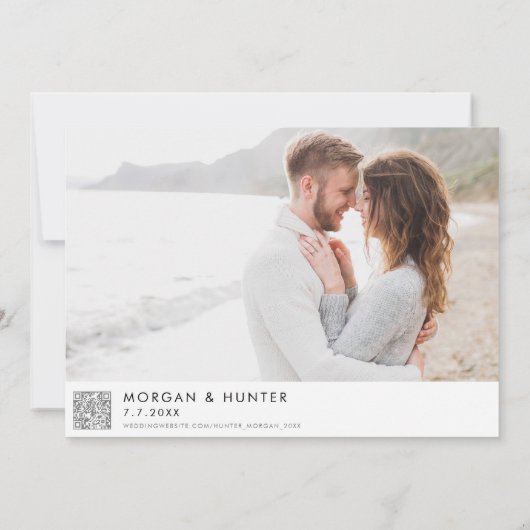 Minimale moderne Annapolis Chesapeake Bay bruiloft Save The Date (Achterkant)