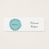 Minimale moderne Aqua Salon en Spa Korting Kaart (Voorkant)