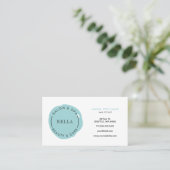 Minimale moderne Aqua Salon en Spa Loyalty Kaart Visitekaartje (Staand voorkant)