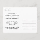 Minimale moderne Arch-foto slaat de datum op Aankondigingskaart (Achterkant)