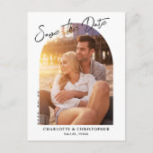 Minimale moderne Arch-foto slaat de datum op Aankondigingskaart (Voorkant)