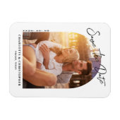 Minimale moderne Arch-foto slaat de Kaart Datum op Magneet (Horizontaal)