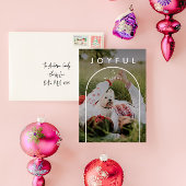 Minimale moderne Arch met volledige fotoKerstmis Feestdagenkaart