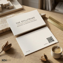 Minimale Moderne Architect | QR Code Warm Wit