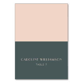 Minimale moderne Art Deco Blauwgroen Blush Place C Kaart