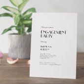 Minimale moderne art Deco Engagement Party Kaart