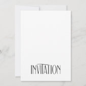 Minimale Moderne Art Deco Typografie Bruiloft Uitn Kaart (Achterkant)