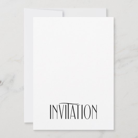 Minimale Moderne Art Deco Typografie Bruiloft Uitn Kaart (Achterkant)