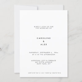 Minimale Moderne Art Deco Typografie Bruiloft Uitn Kaart