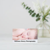 Minimale Moderne Baby voor witte fotografie Visitekaartje (Staand voorkant)
