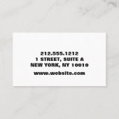 Minimale Moderne Baby voor witte fotografie Visitekaartje (Achterkant)