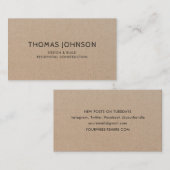 Minimale moderne bedrijfsauto voor de bouw van geb visitekaartje (Voorkant / Achterkant)