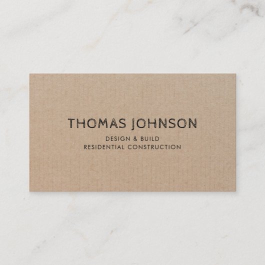 Minimale moderne bedrijfsauto voor de bouw van geb visitekaartje (Voorkant)