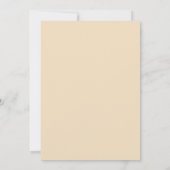 Minimale moderne beige elegante bruiloft kaart (Achterkant)