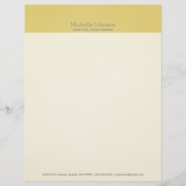 Minimale moderne beige korrelige textuur briefhoofd (Voorkant)