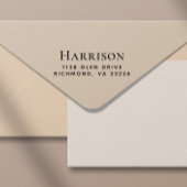 Minimale moderne belettering retouradres  zelfinktende stempel