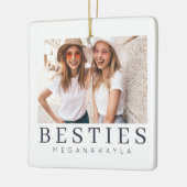 Minimale Moderne Best Friends BFF Foto Keramisch Ornament (Links)