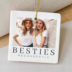Minimale Moderne Best Friends BFF Foto Keramisch Ornament