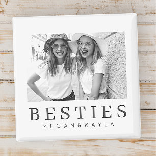 Minimale Moderne Best Friends BFF Foto Magneet