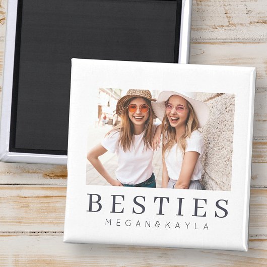 Minimale Moderne Best Friends BFF Foto Magneet