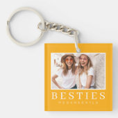 Minimale Moderne Best Friends BFF Foto Sleutelhanger (Voorkant)