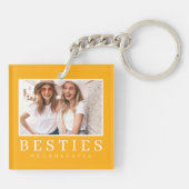 Minimale Moderne Best Friends BFF Foto Sleutelhanger (Achterkant)