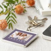 Minimale Moderne Best Friends BFF Foto Sleutelhanger (Zijkant)