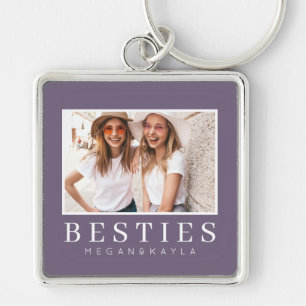 Minimale Moderne Best Friends BFF Foto Sleutelhanger