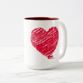 Minimale Moderne Best Friends BFF Foto Tweekleurige Koffiemok (Voorkant rechts)