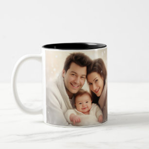 Minimale Moderne Best Friends BFF Foto Tweekleurige Koffiemok